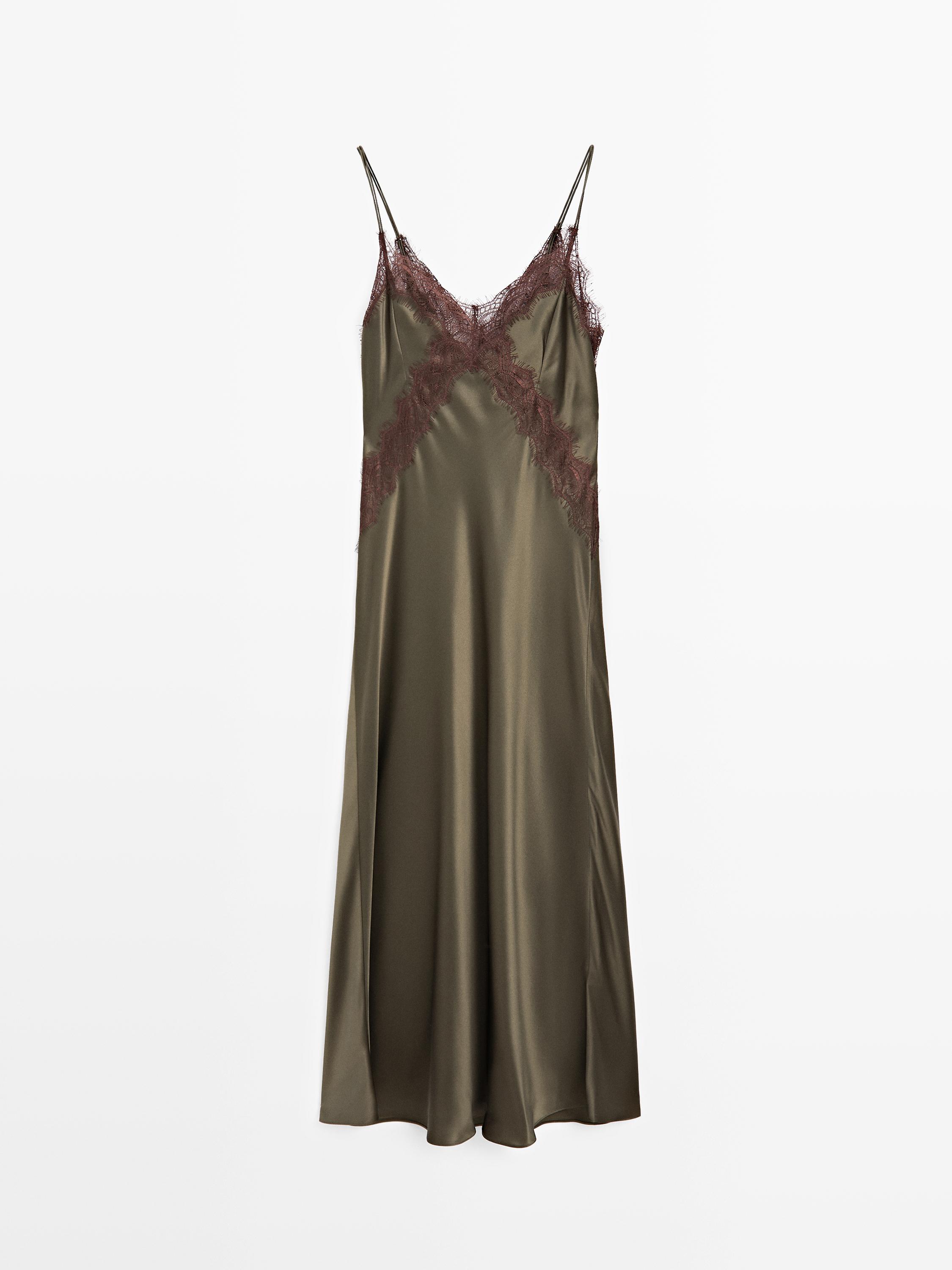 100% silk long slip dress - STUDIO